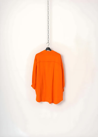 Classic Long Blouse - Neon Orange