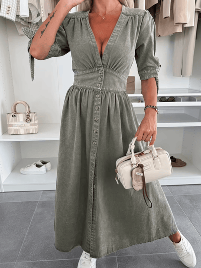 Noirey™ | Elegant Dress with Buttons